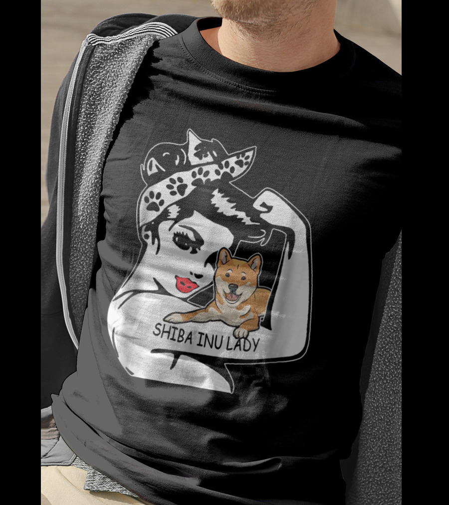 Shiba Inu Lady Strong Mom Birthday Funny T-Shirt