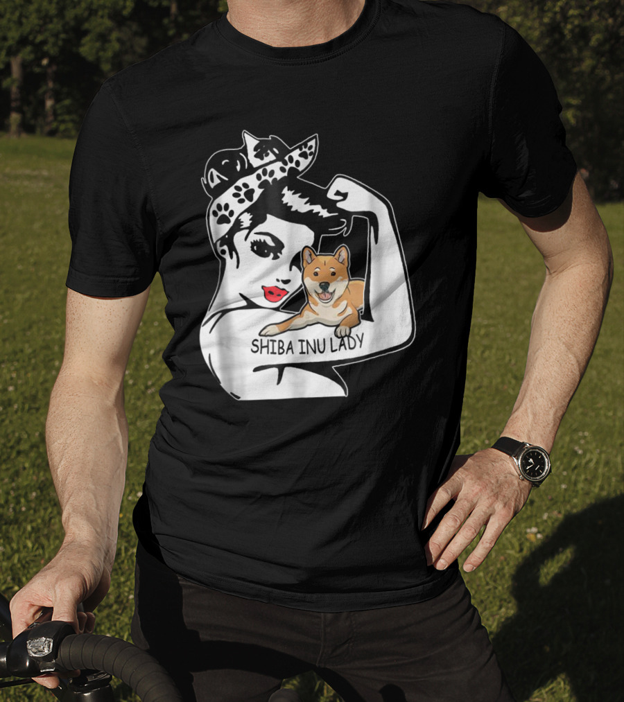 Shiba Inu Lady Strong Mom Birthday Funny T-Shirt