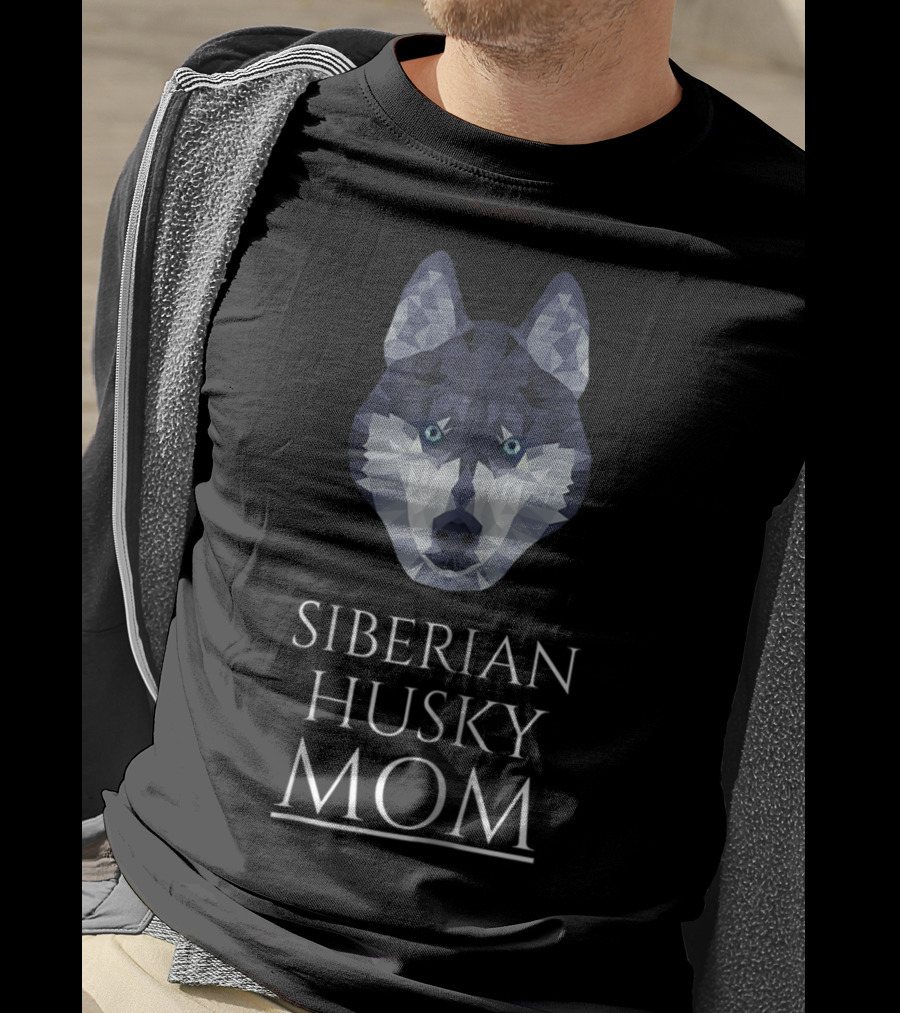 Siberian Husky Mom Blue Eyes Dog Owner T-Shirt