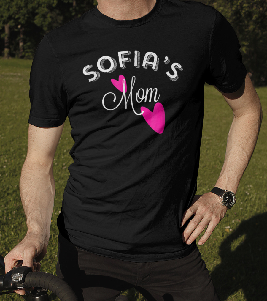 SOFIA'S Mom With Pink Hearts T-Shirt