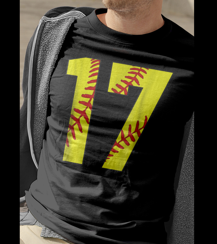 Softball Mom 17 Jersey Player Fan T-Shirt