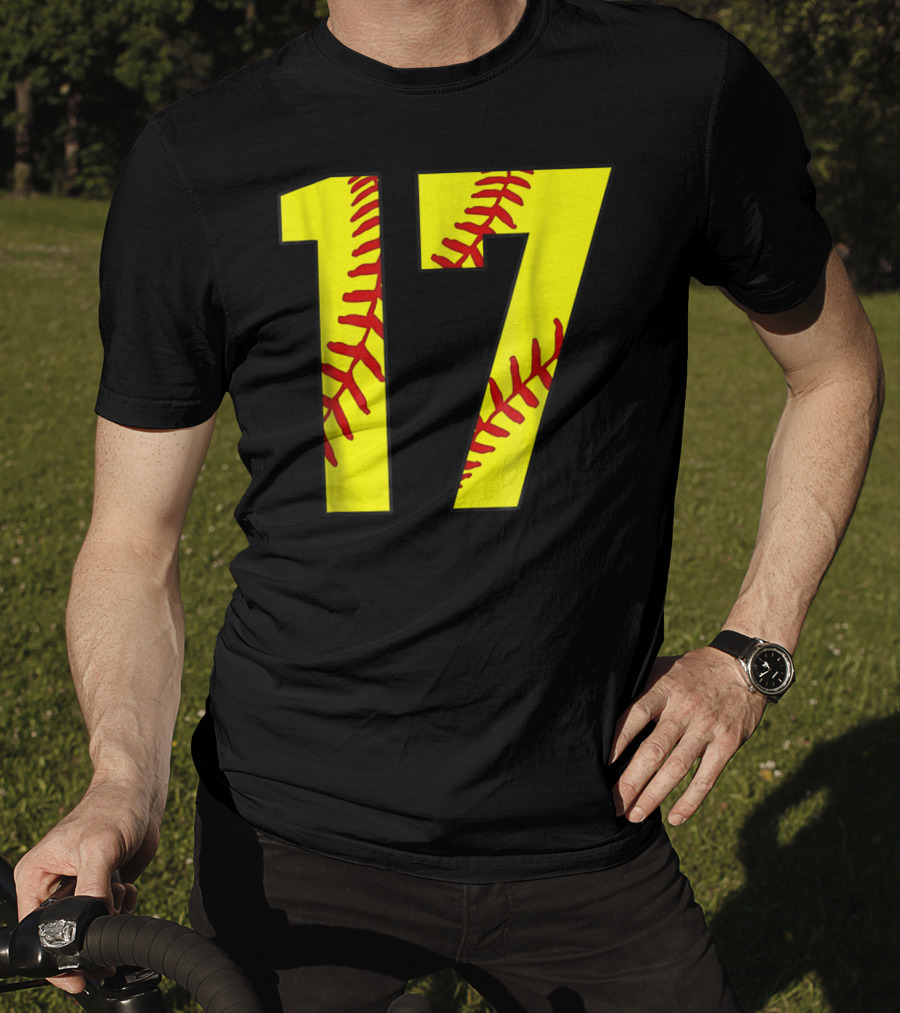 Softball Mom 17 Jersey Player Fan T-Shirt