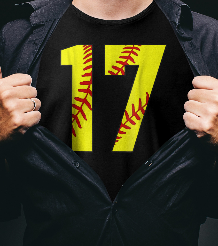 Softball Mom 17 Jersey Player Fan T-Shirt