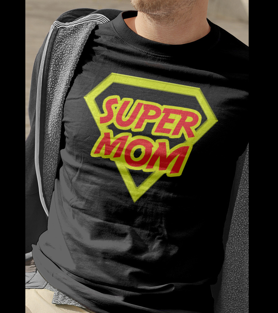 Super Mom Hero Emblem T-Shirt