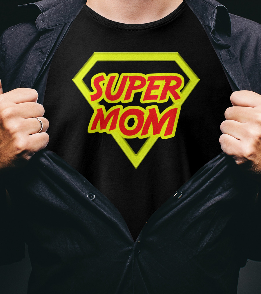 Super Mom Hero Emblem T-Shirt