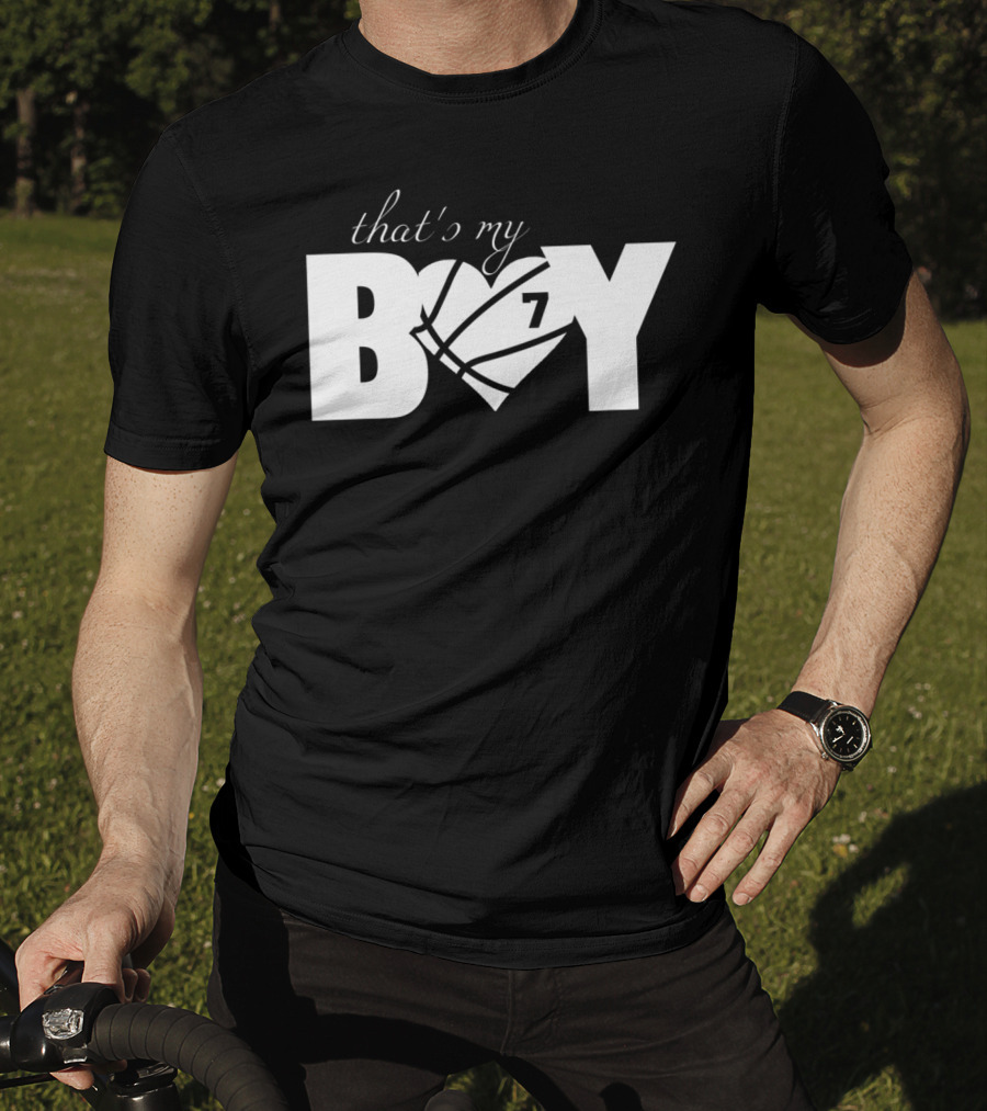 That's My Boy 7 Basketball Heart Design For Mom And Dad T-Shirt