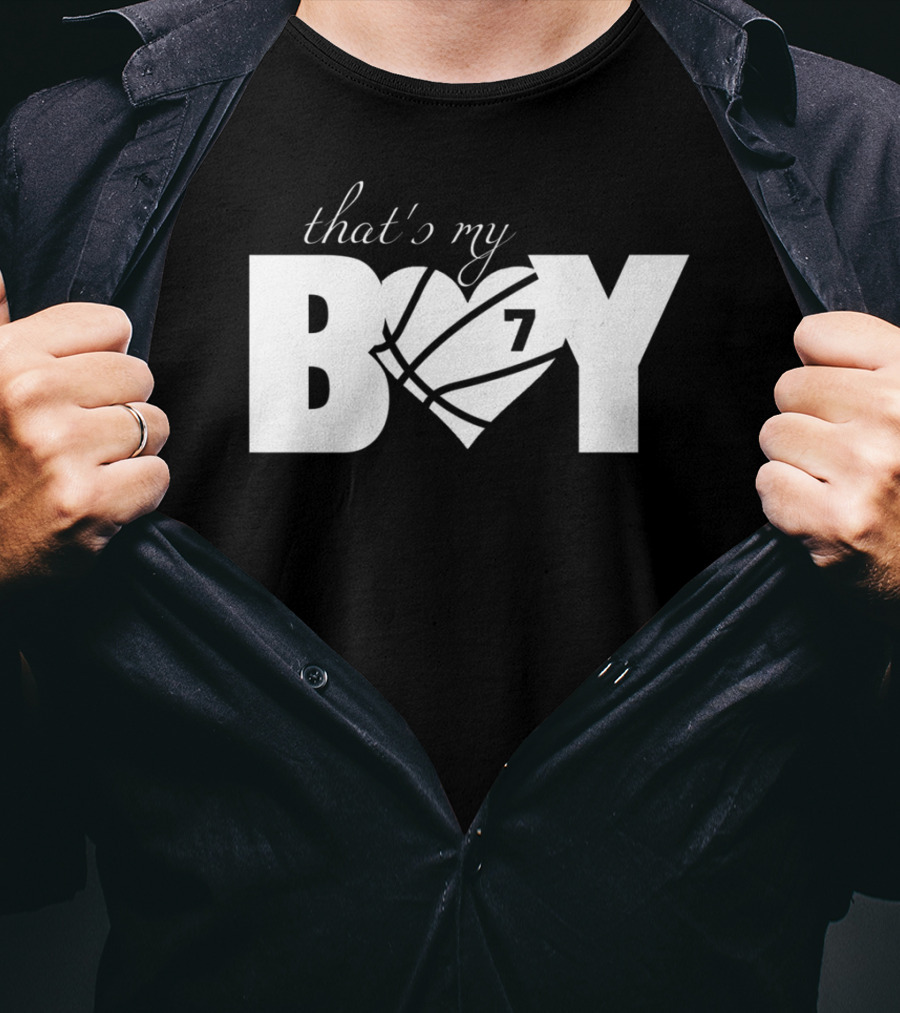 That's My Boy 7 Basketball Heart Design For Mom And Dad T-Shirt