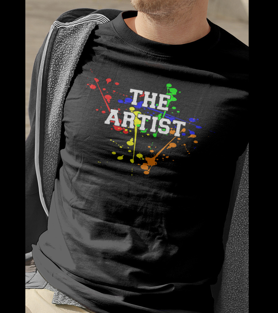 The Artist Dad Colorful Paint Splash Family Matching83 T-Shirt