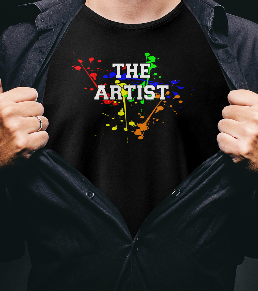 The Artist Dad Colorful Paint Splash Family Matching83 T-Shirt