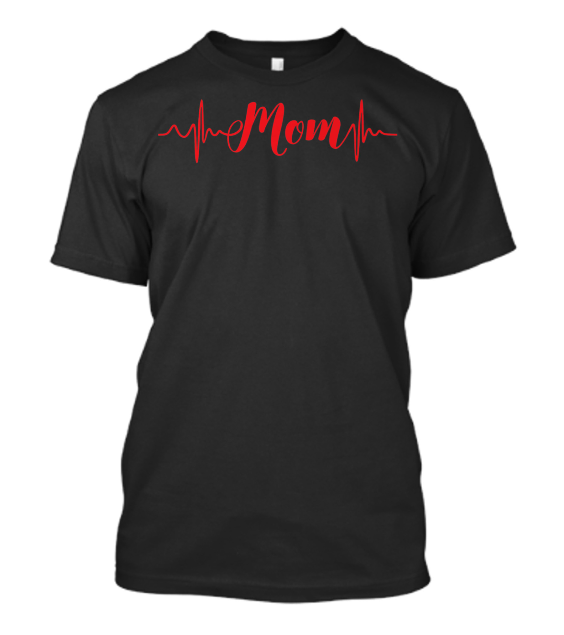 Mom Thin Red Line Heartbeat T-Shirt