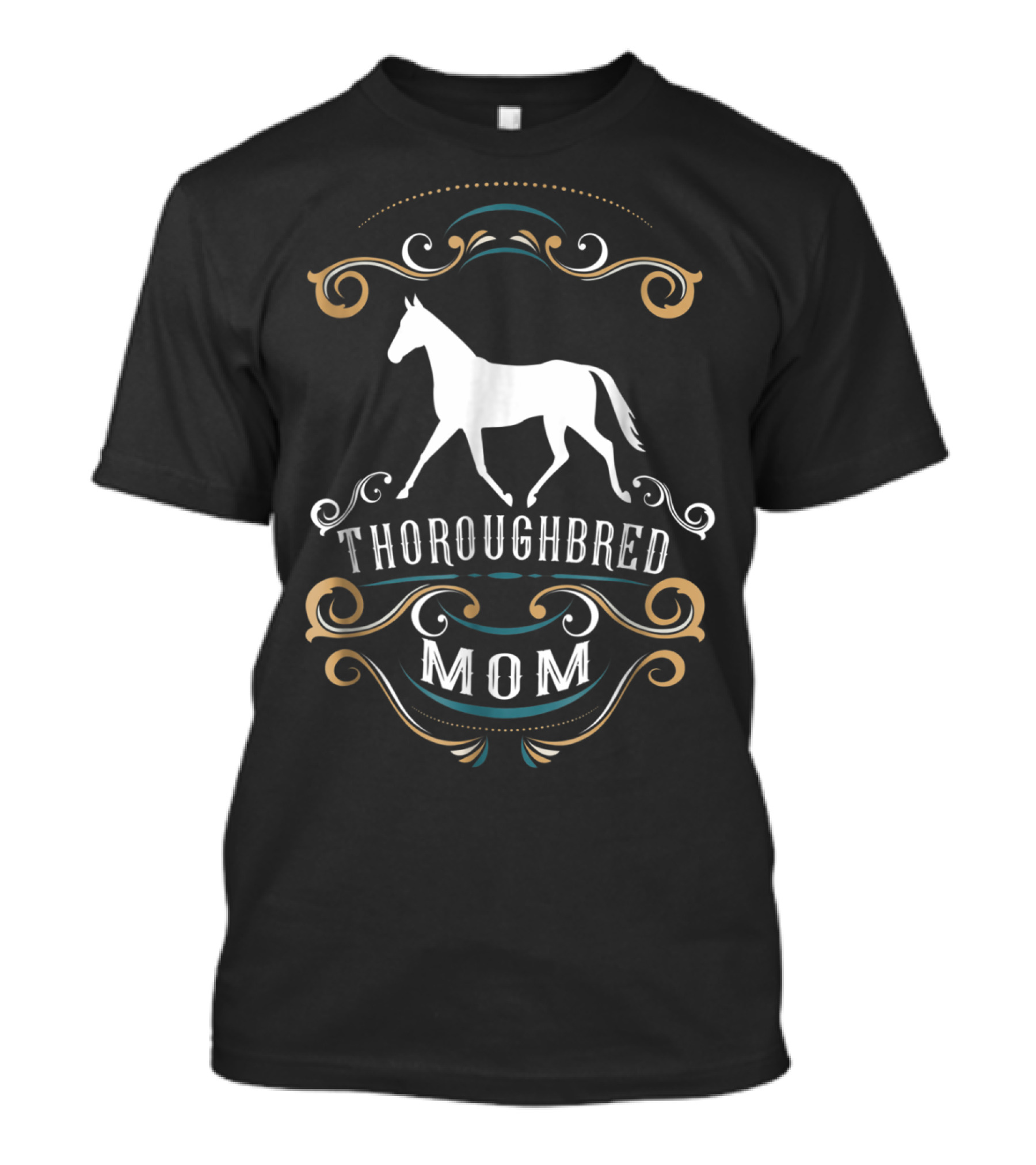 Thoroughbred Mom Equestrian OTTB Horse T-Shirt