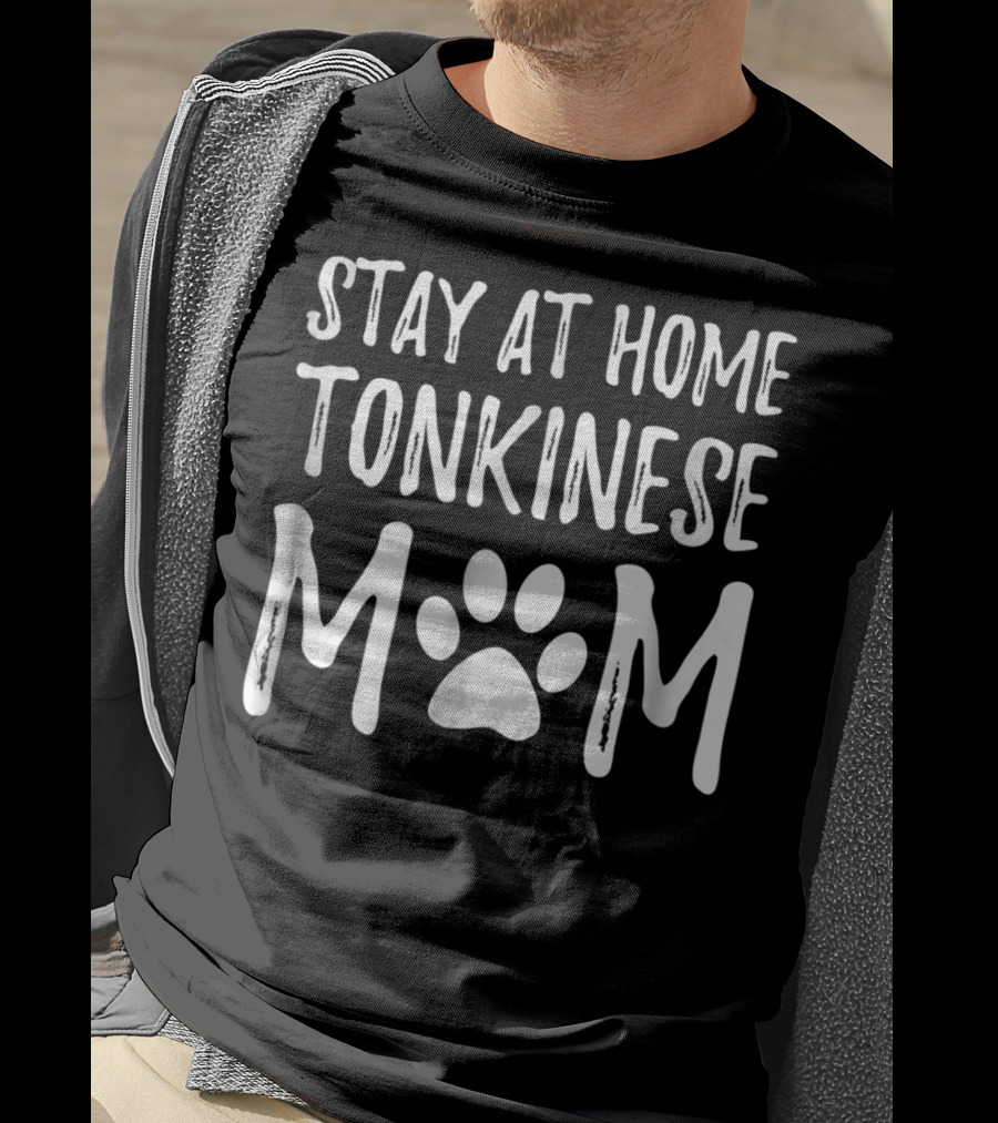 Stay At Home Tonkinese Mom Paw Prints T-Shirt