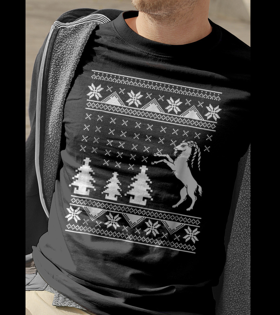 Goat Ugly Christmas Sweater Pattern For Goat Mom Lovers T-Shirt
