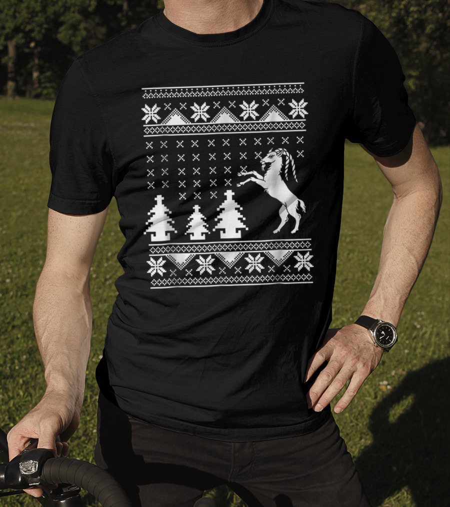 Goat Ugly Christmas Sweater Pattern For Goat Mom Lovers T-Shirt