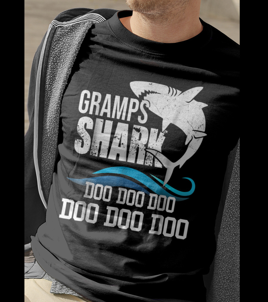 Gramps Shark Doo Doo Doo Mother Mom Grandma Halloween Christmas43 T-Shirt