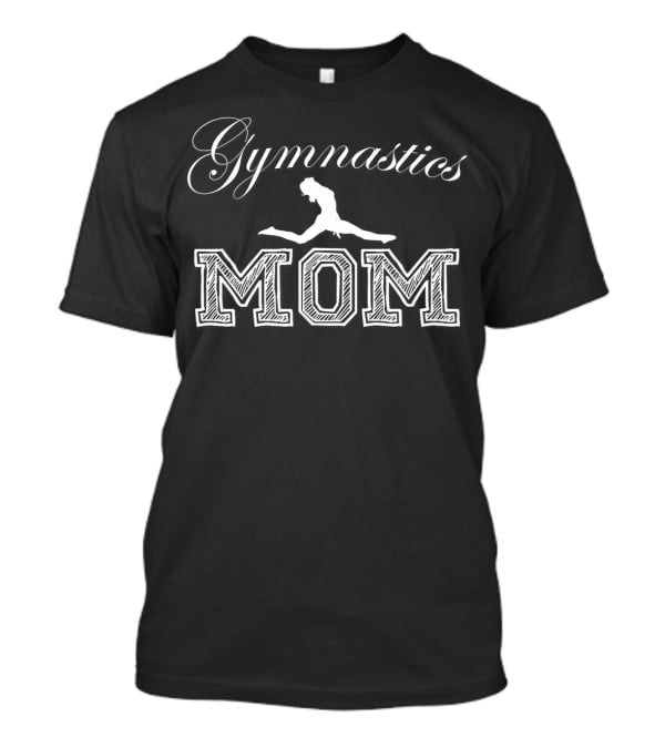 Gymnastics Mom Leaping Silhouette Fun Family T-Shirt