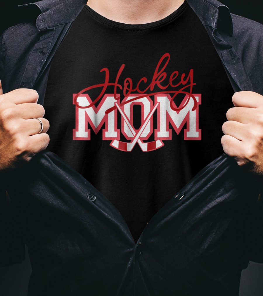 Hockey Mom With Sticks T-Shirt