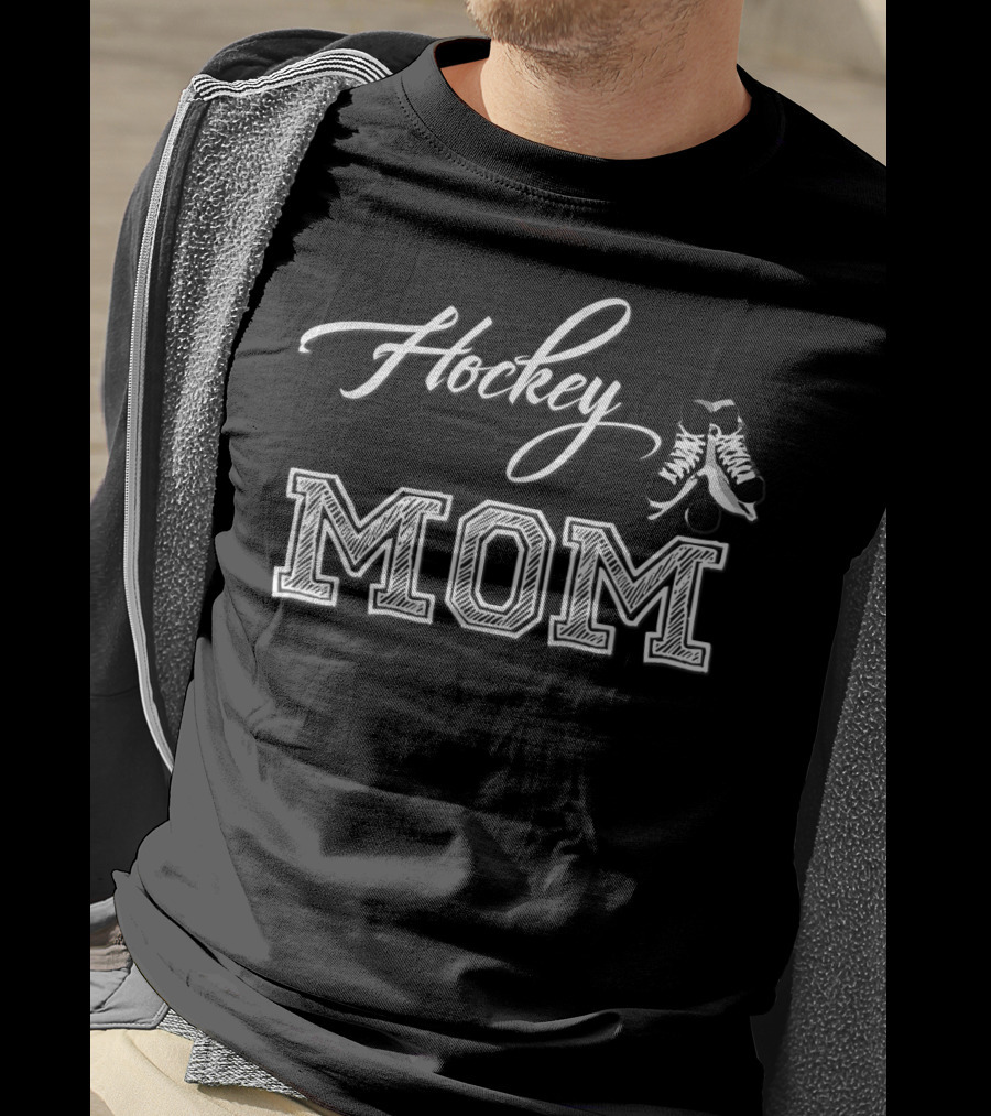 Hockey Mom Funny Cool Holidays Christmas Halloween Skates T-Shirt
