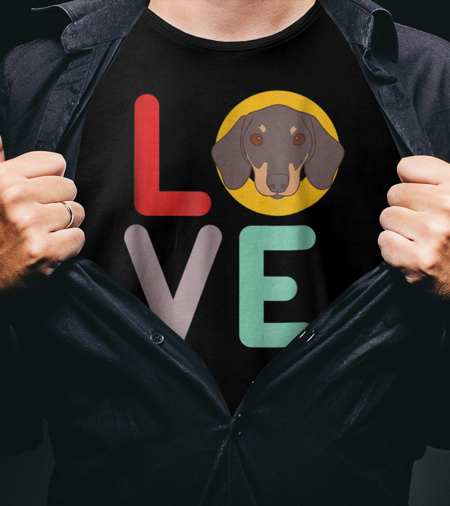 Love Dachshund Dog Animal Lover Puppies Mom Dad20 T-Shirt