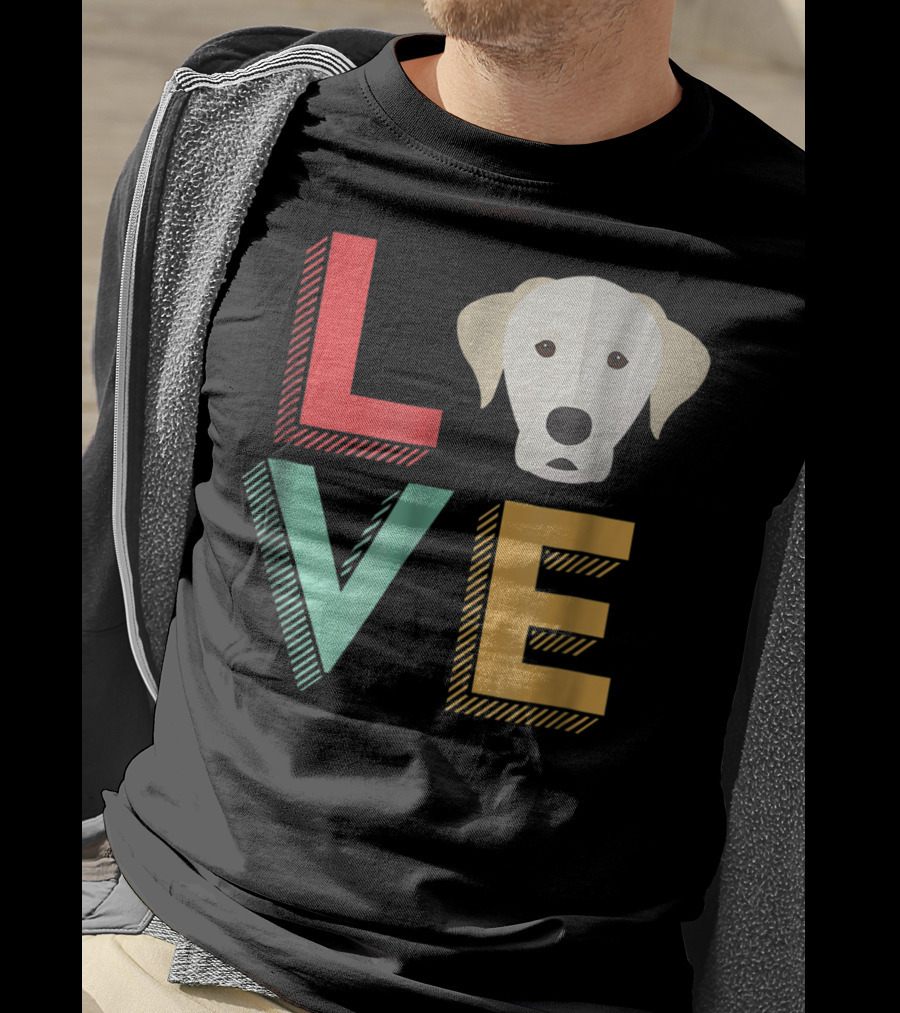 I Love Labrador Dog Lover Lab Puppies Mom And Dad39 Cute Puppy Head In LOVE T-Shirt