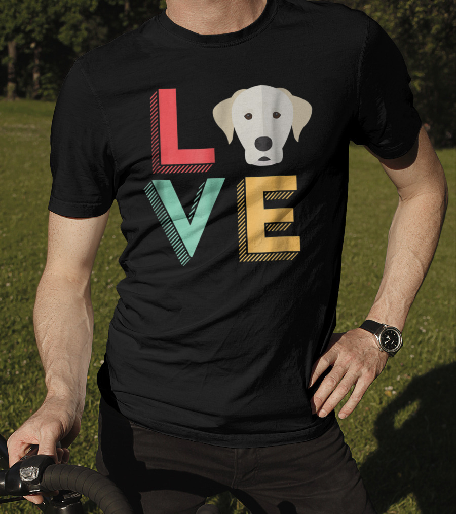 I Love Labrador Dog Lover Lab Puppies Mom And Dad39 Cute Puppy Head In LOVE T-Shirt