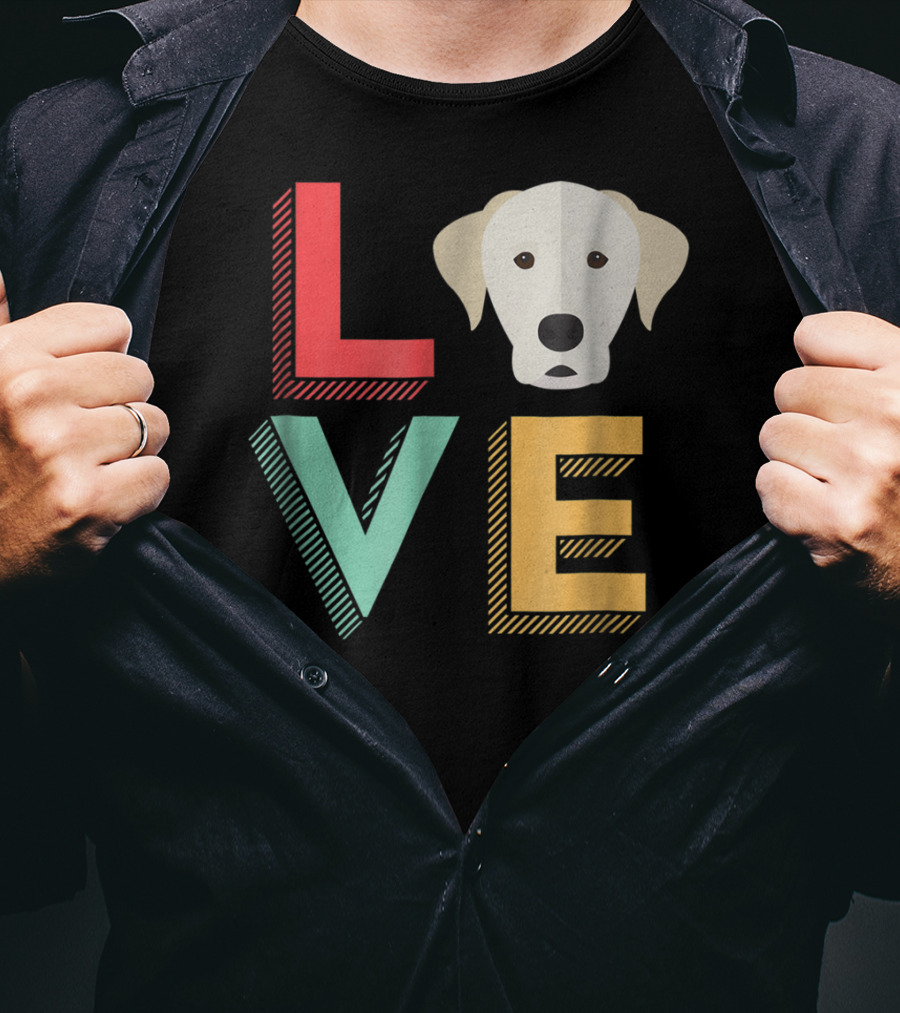 I Love Labrador Dog Lover Lab Puppies Mom And Dad39 Cute Puppy Head In LOVE T-Shirt