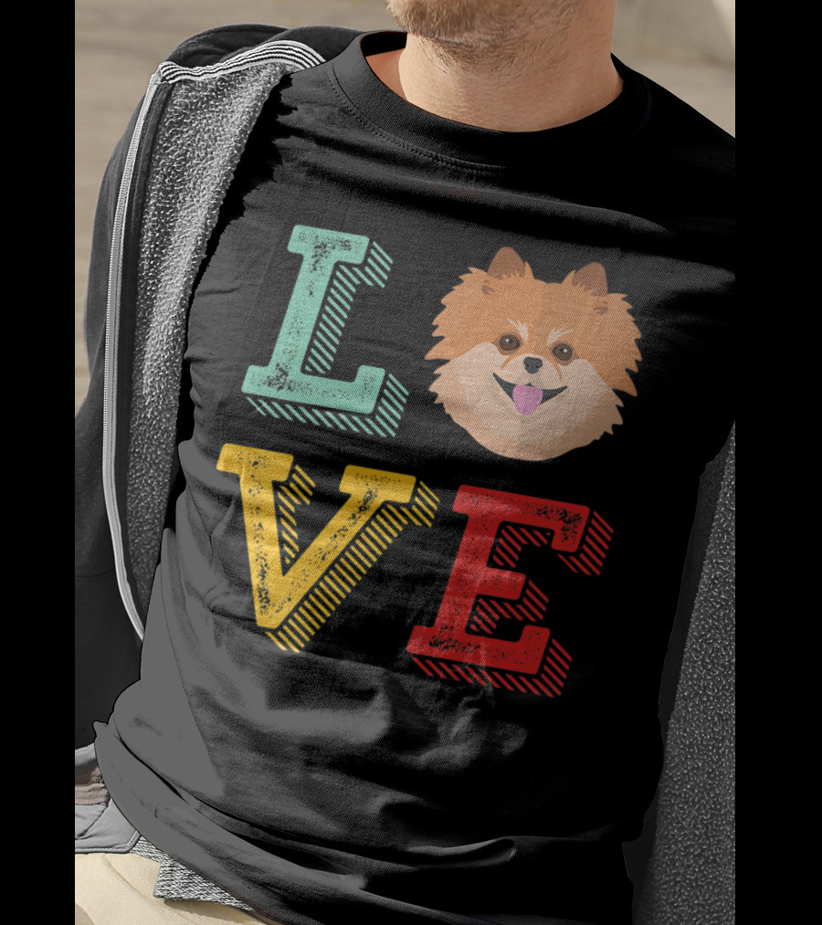 LOVE Pomeranian Dog For Pom Puppy Lover14 T-Shirt