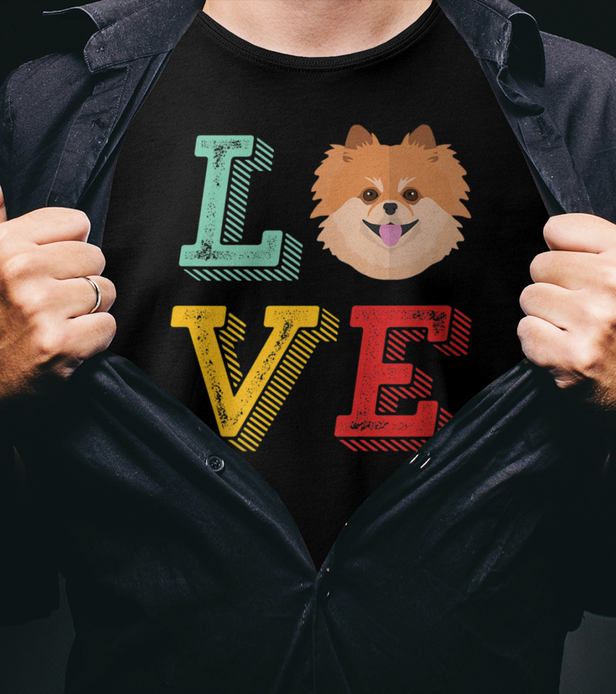LOVE Pomeranian Dog For Pom Puppy Lover14 T-Shirt