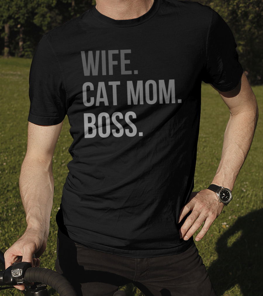 Wife Cat Mom Boss 47 T-Shirt