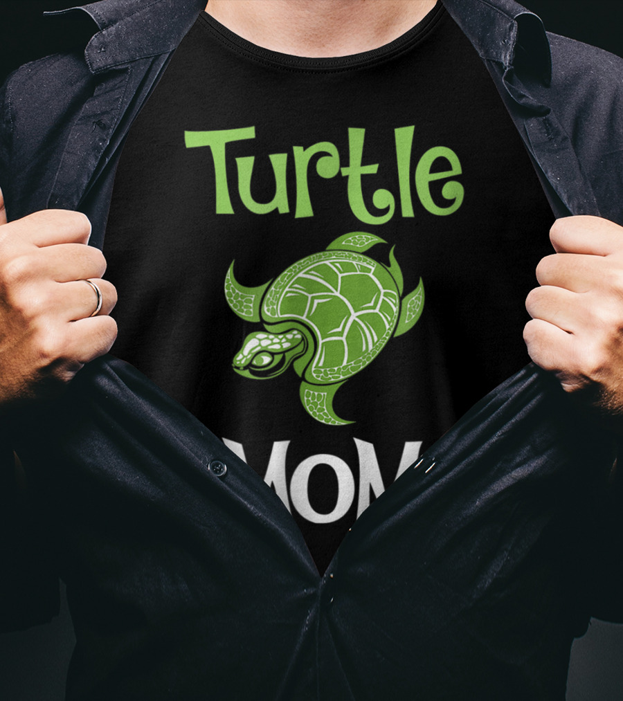 Turtle Mom Green Tortoise T-Shirt