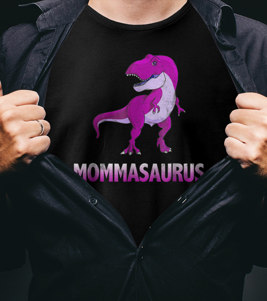 MOMMASAURUS Pink TRex Mother Momma TRex T-Shirt