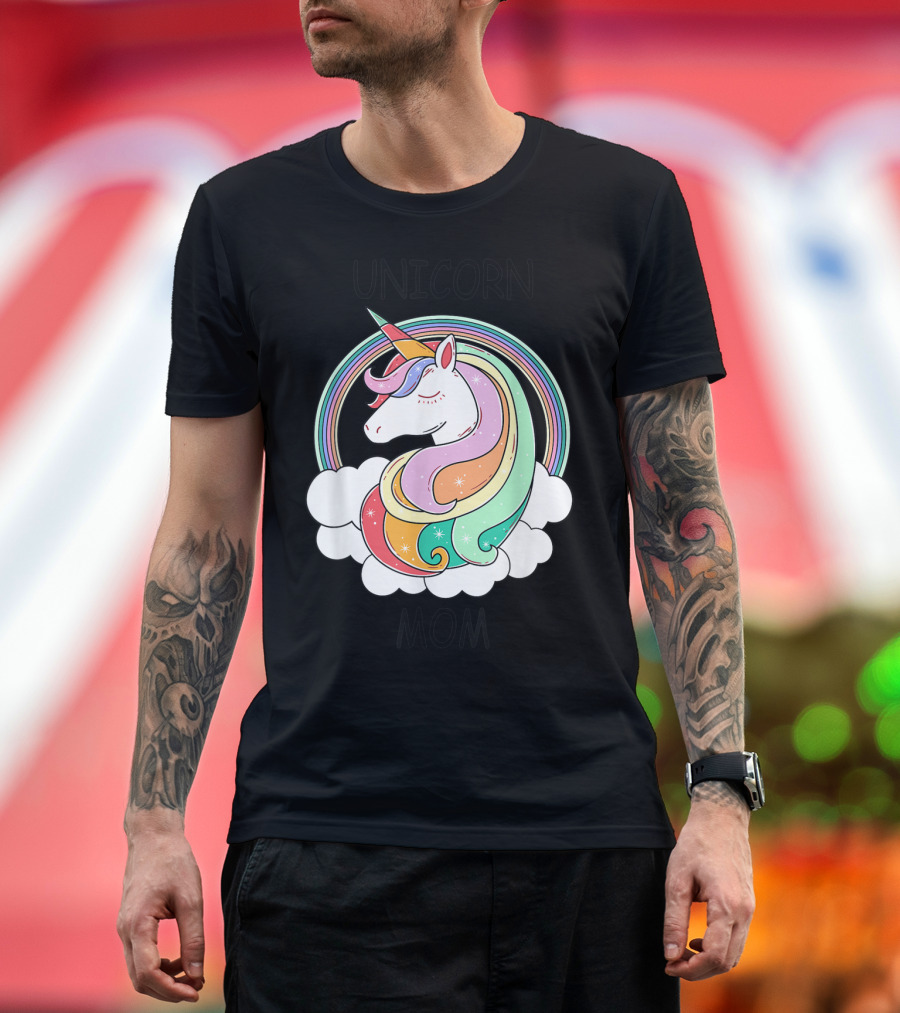 Unicorn Mom Cute Funny Rainbow Unicorn T-Shirt