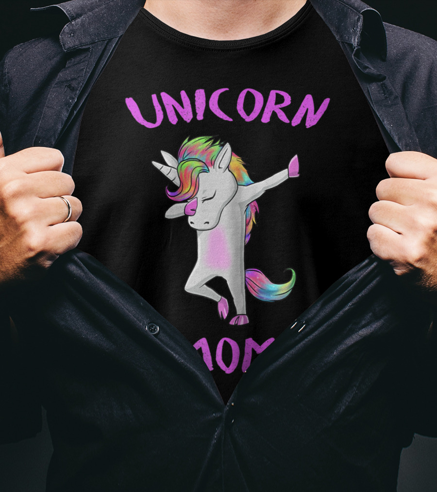 Unicorn Mom Dabbing Rainbow Unicorn Dab T-Shirt