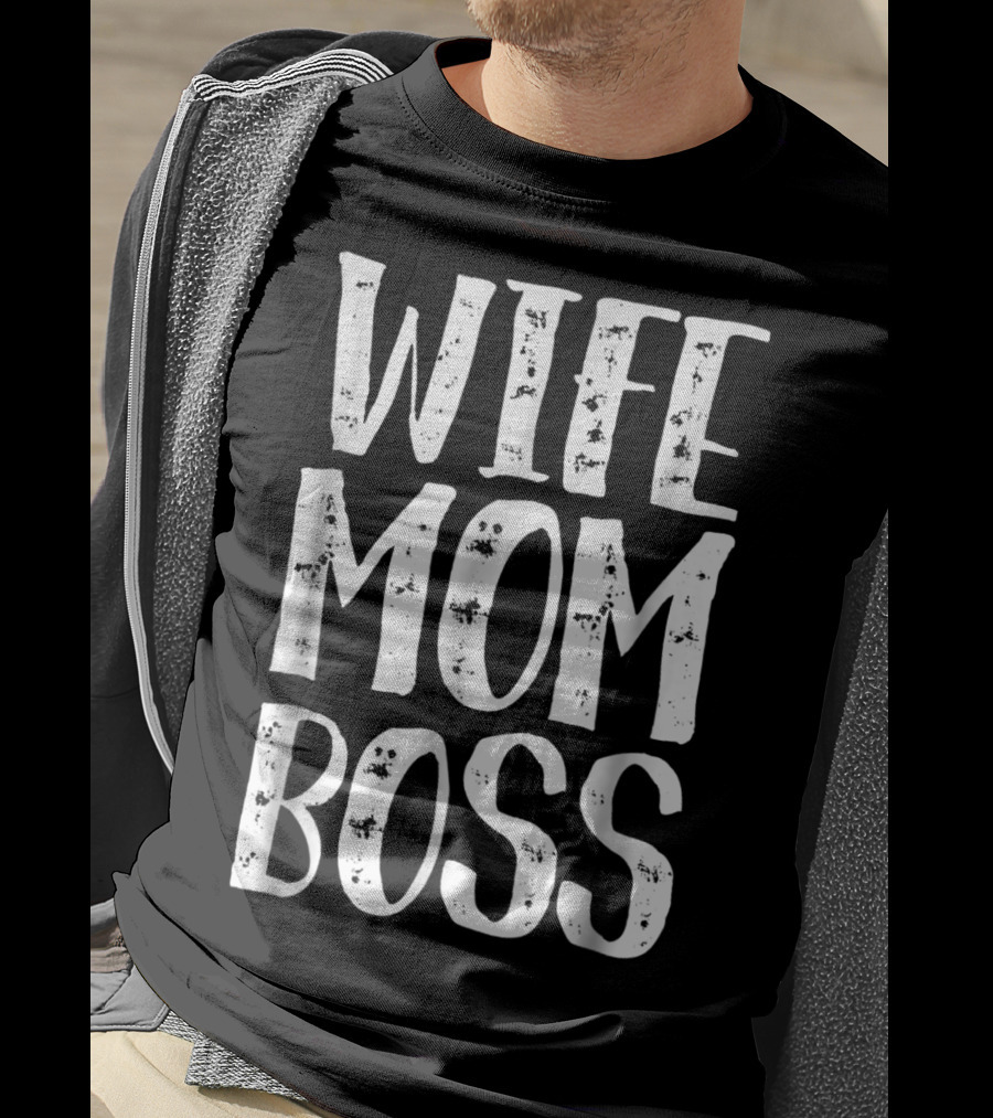 Wife Mom Boss Funny Letters Summer T-Shirt
