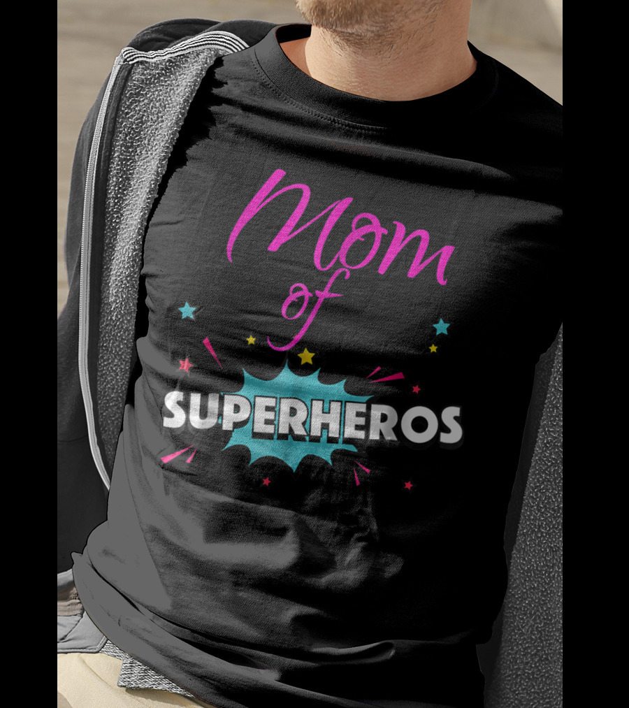 Mom Of Superheros Fun Cute Women T-Shirt