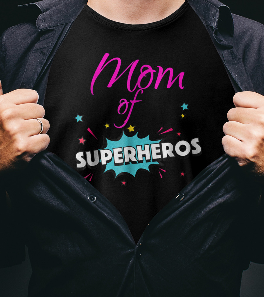 Mom Of Superheros Fun Cute Women T-Shirt
