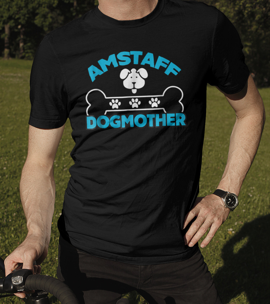 Amstaff Dogmother Bone And Paws T-Shirt