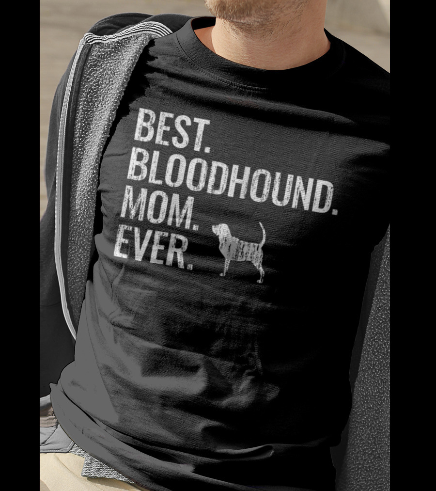 Best Bloodhound Mom Ever Cool Dog Owner 90s T-Shirt