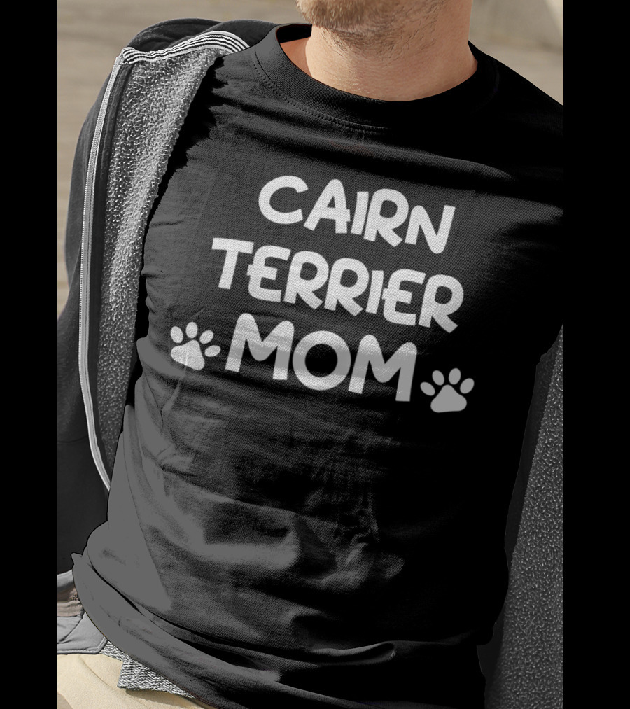 Cairn Terrier Mom Paw Print Cute Dog Owner T-Shirt