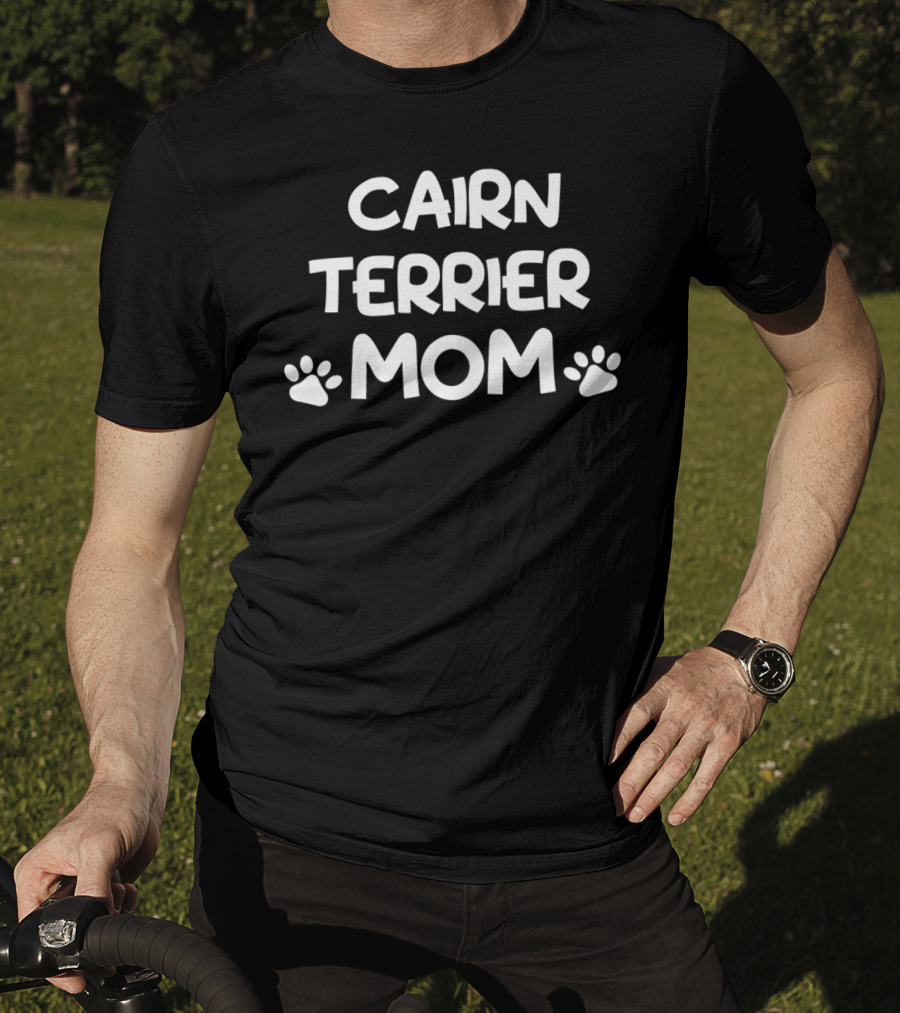 Cairn Terrier Mom Paw Print Cute Dog Owner T-Shirt