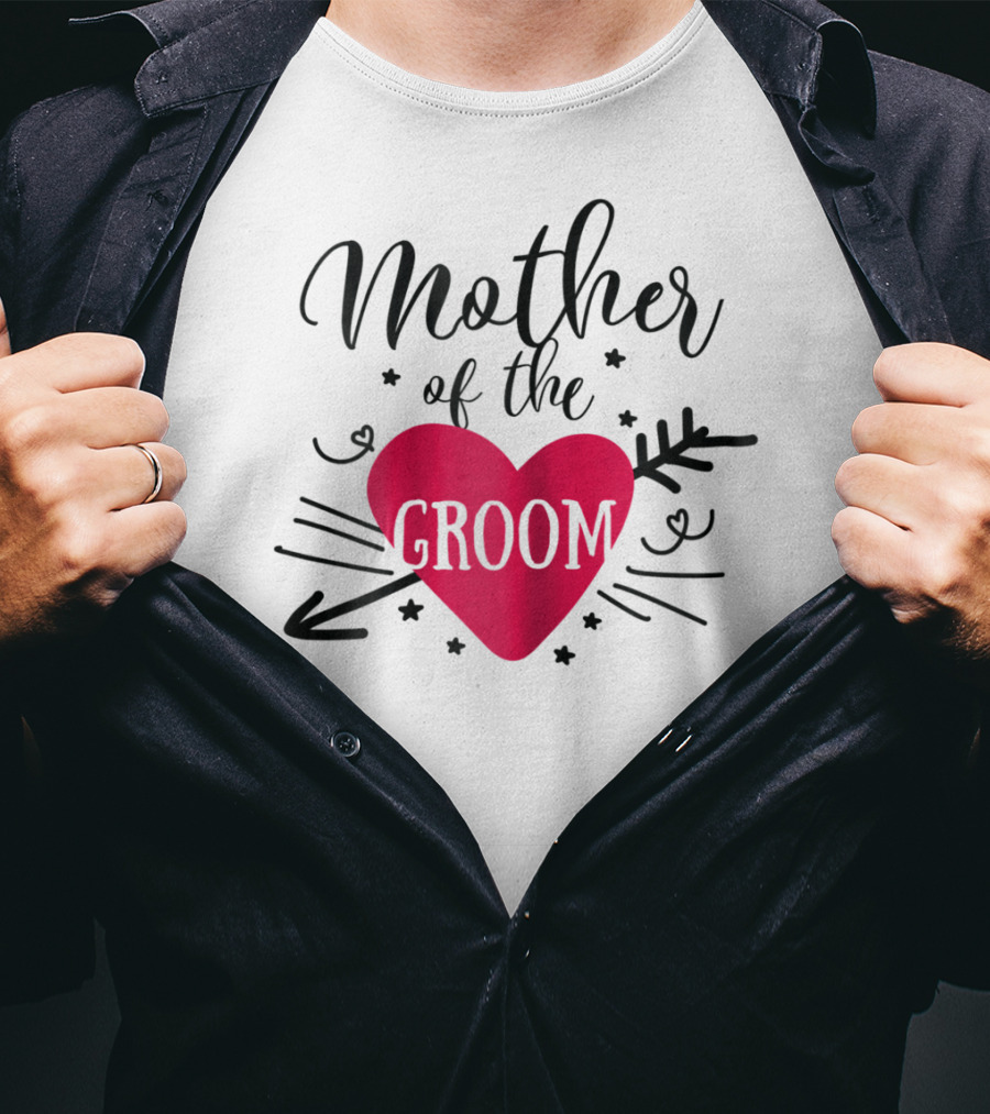 Mother Of The Groom Romantic Heart T-Shirt