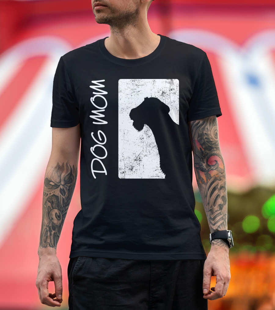 Dog Mom Airedale Terrier Silhouette S72 T-Shirt