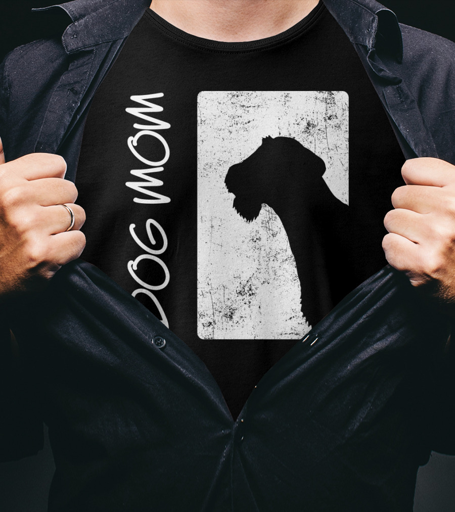 Dog Mom Airedale Terrier Silhouette S72 T-Shirt