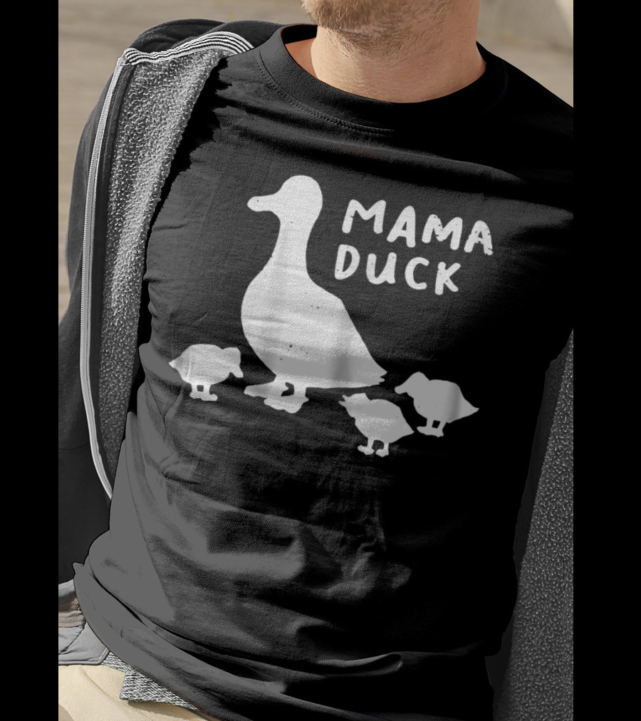 Mama Duck And Duckling Babies Funny Mother Of 361 T-Shirt