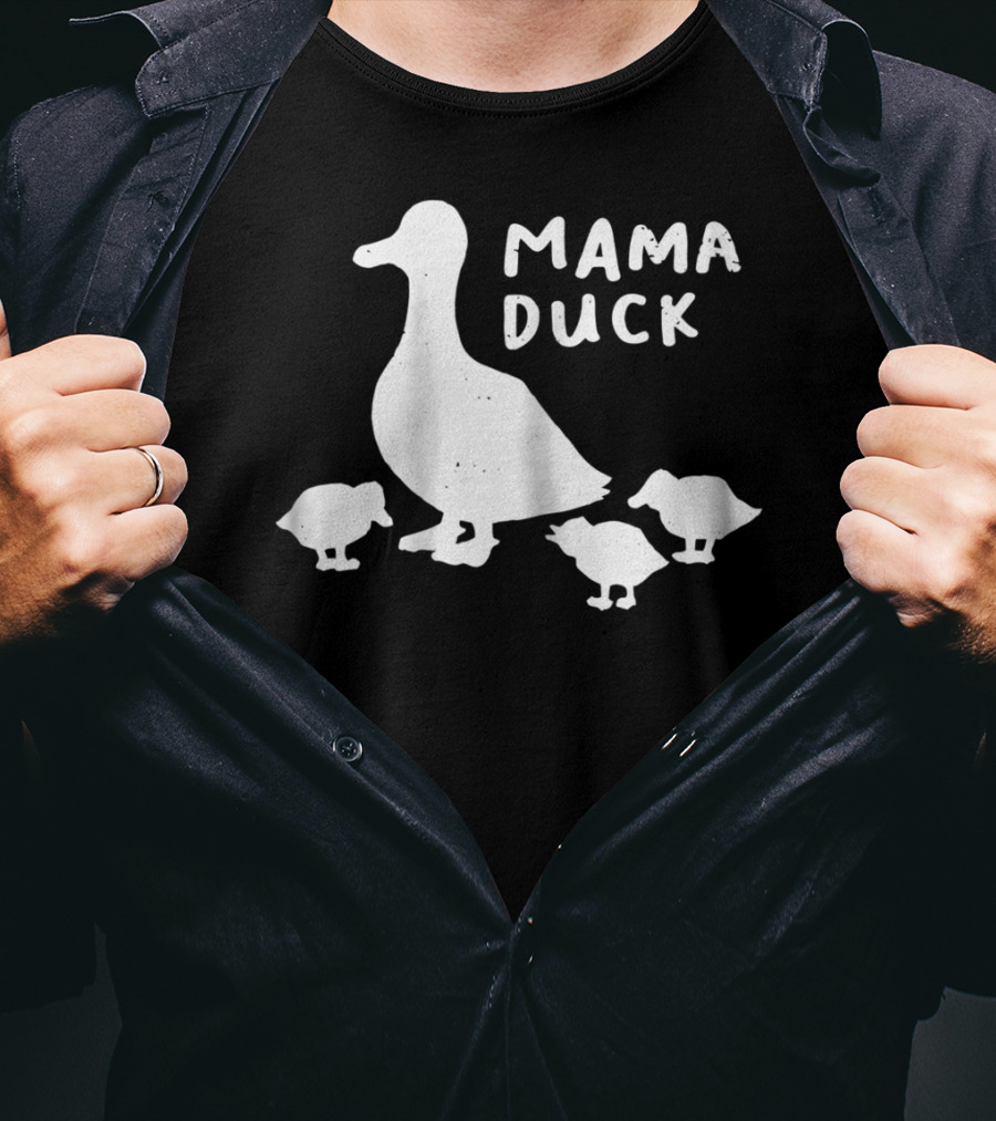 Mama Duck And Duckling Babies Funny Mother Of 361 T-Shirt