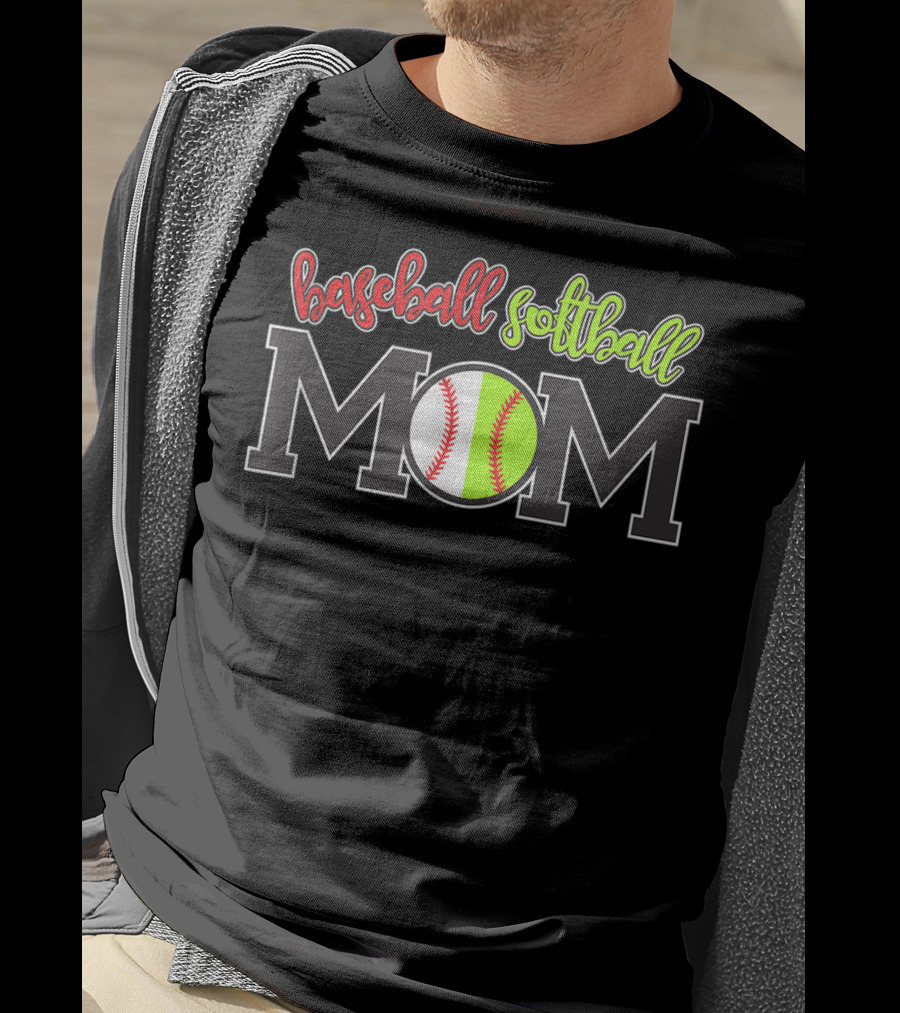 Baseball Softball Mom Funny Fan Game Sports Ball Dad T-Shirt