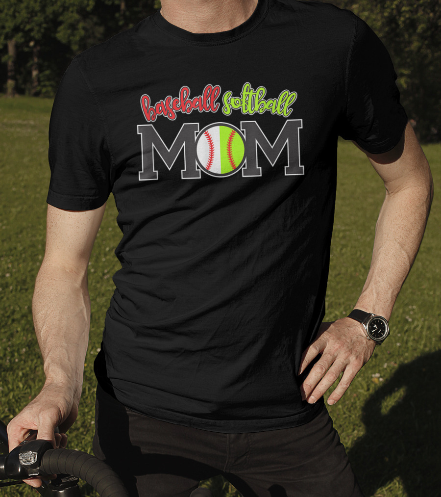 Baseball Softball Mom Funny Fan Game Sports Ball Dad T-Shirt