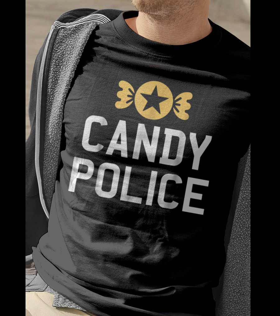 Candy Police Star Badge Halloween Funny T-Shirt