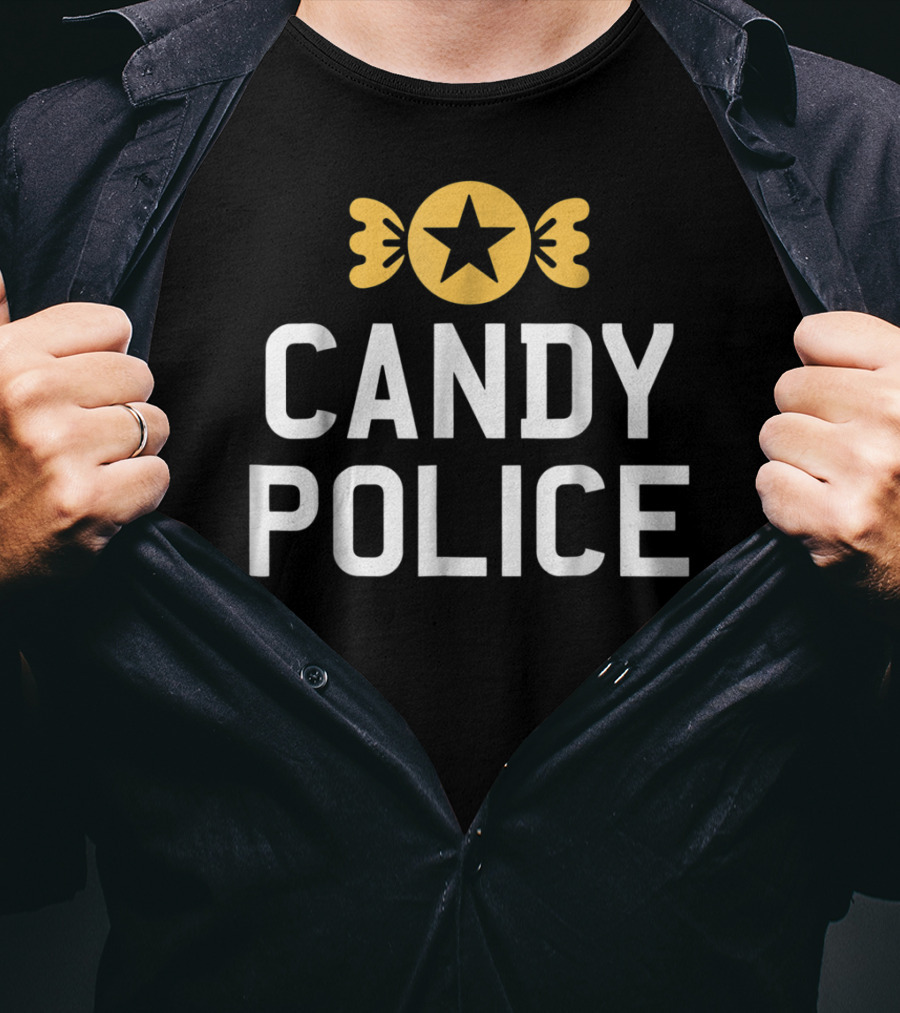 Candy Police Star Badge Halloween Funny T-Shirt