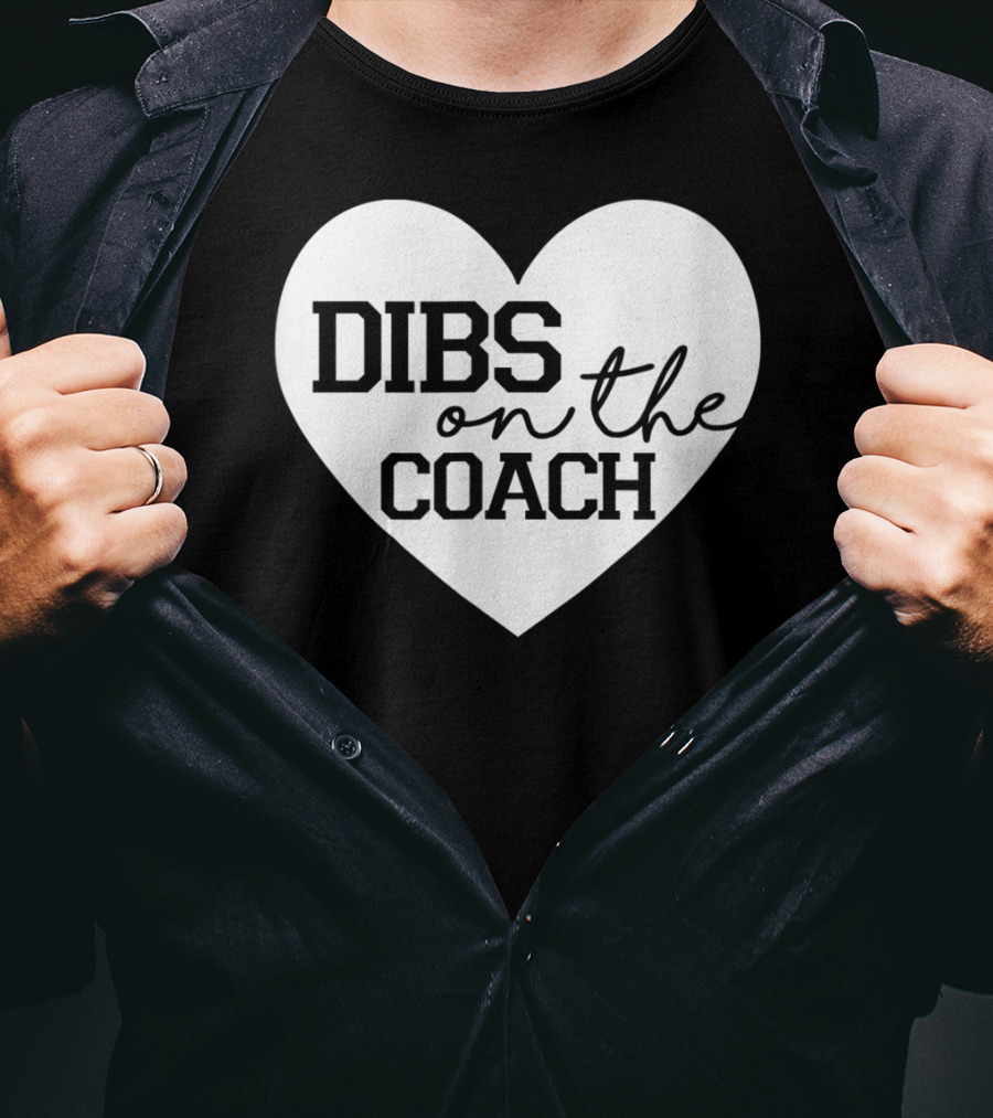 Dibs On The Coach Baseball Funny Cute Mom T-Shirt
